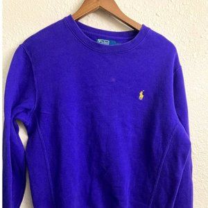 Polo Ralph Lauren Sweatshirt Purple Yellow Mens Medium